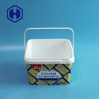 Kosong Snack Biscuit 3L Kemasan Kotak Plastik Persegi Dengan Tutup Pegangan