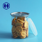 Biskuit Kacang Mete Makanan Kalengan Eoe Plastic PET Bisa Transparan Dengan Tutup Aluminium 335ml