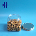 Bpa Free 1000ml Short Grip PET Square Plastic Jar Dengan Tutup Aluminium