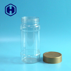 1000ml PET Jar Botol Emas Sekrup Atas Bulat Makanan Ringan Biji Kopi Transparan