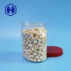 360ml Oval Food Safe PET Jar Kemasan Kacang Mete Penutup Plastik Custom Made