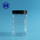 850ml Bpa Free Square Plastic Grip Jar Dengan Tutup Kemasan Makanan PET