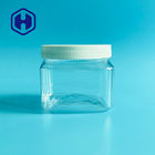 500g 17.63oz Toples Plastik Kosmetik Persegi Untuk Body Scrub Cream Bedak Bayi
