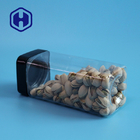 Clear Empty Leak Proof Plastic Jar Biskuit Kemasan Beras 555ml Food Square PET Jar