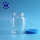 Clear 1180ml 40oz Snack Wide Mouth Plastic Jars Dengan Pressure Sensitive Seal