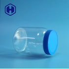Clear 1180ml 40oz Snack Wide Mouth Plastic Jars Dengan Pressure Sensitive Seal