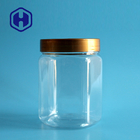 PET Hexagon Transparan Plastic Jar Kemasan Kacang 660ml