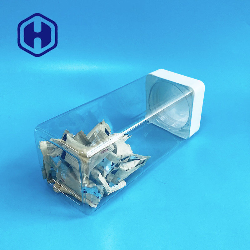 1140ml Stoples Plastik Persegi Screw Top Sweets Bars Food Grade Dengan Liner Leak Proof