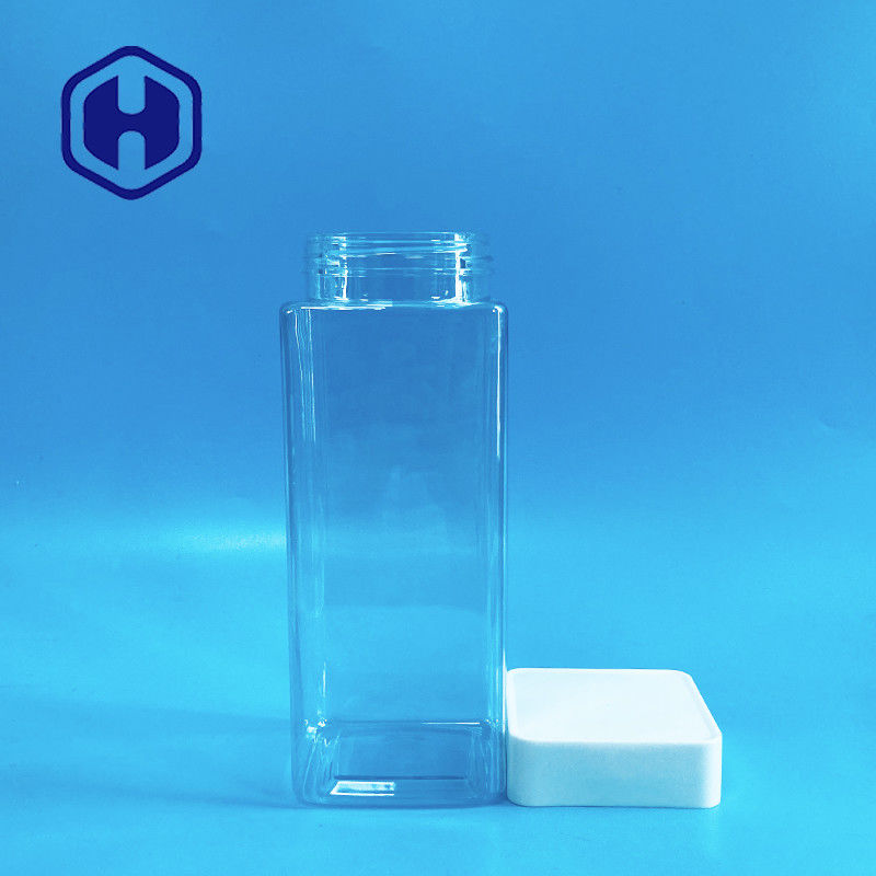 1140ml Stoples Plastik Persegi Screw Top Sweets Bars Food Grade Dengan Liner Leak Proof