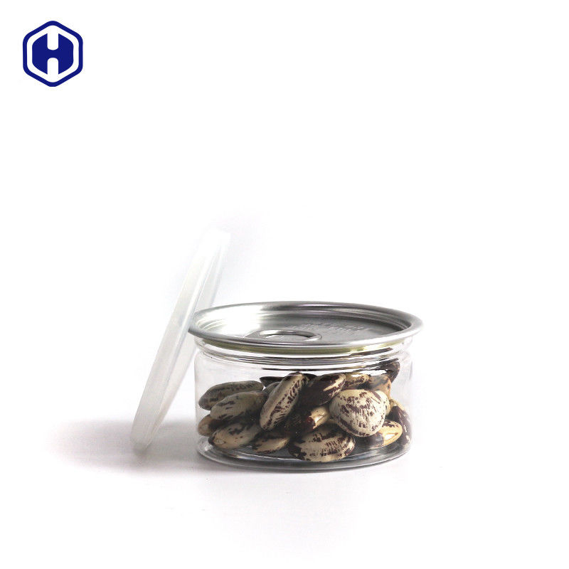 Airtight Leak Proof Transparan Pet Mudah Buka Kaleng Plastik / Pet Mudah Buka Kaleng Untuk Saus