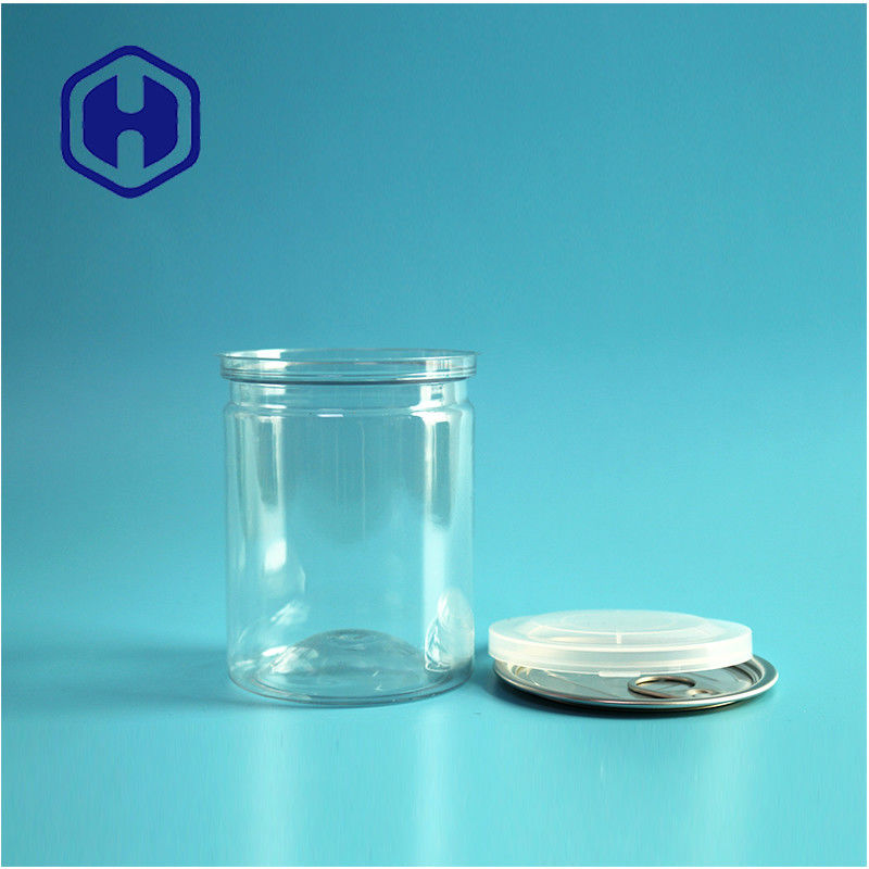 Transparan PET kedap udara Kaleng mudah terbuka Plastik / PET Kaleng makanan untuk kemasan anti bocor