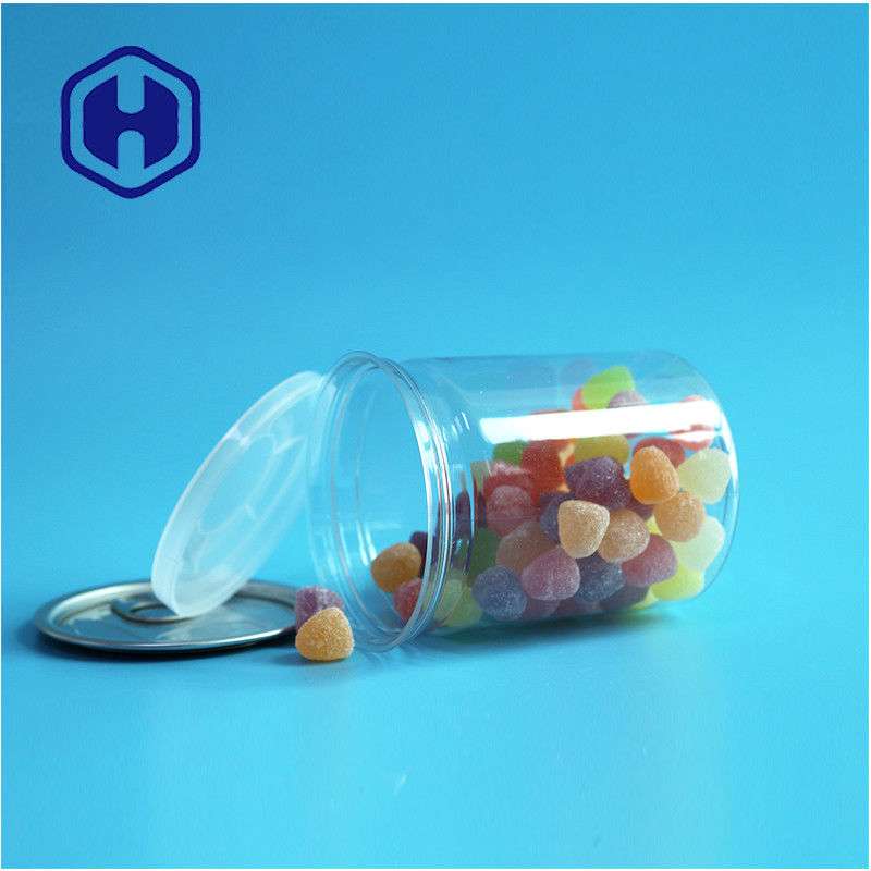 Transparan PET kedap udara Kaleng mudah terbuka Plastik / PET Kaleng makanan untuk kemasan anti bocor