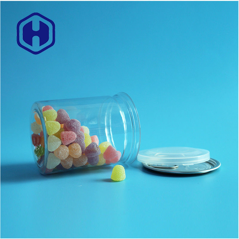 Transparan PET kedap udara Kaleng mudah terbuka Plastik / PET Kaleng makanan untuk kemasan anti bocor