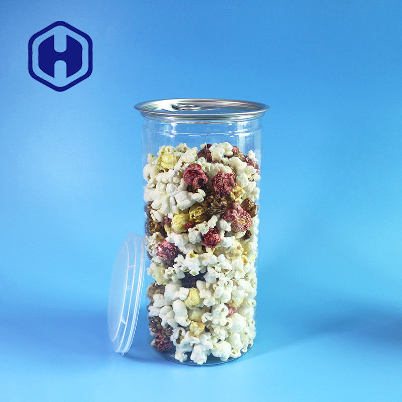 1380ml Popcorn Beans Clear PET Can With Wide Mouth untuk Pengisian dan Dispensing yang Mudah