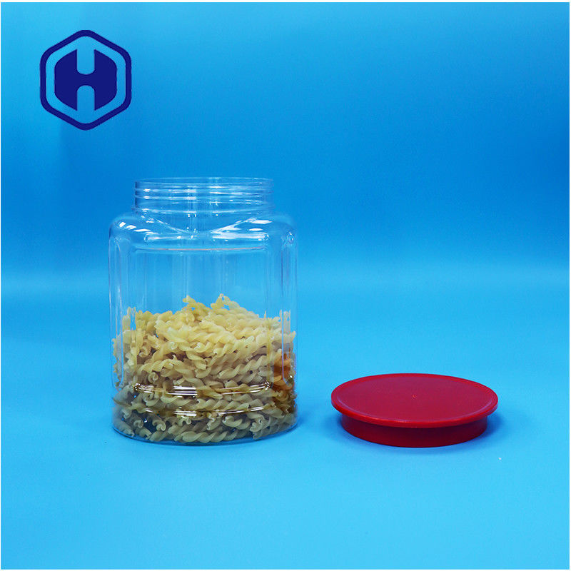Bentuk oval bening kacang plastik permen kue lada makanan bayi Jar sekrup tutup atas