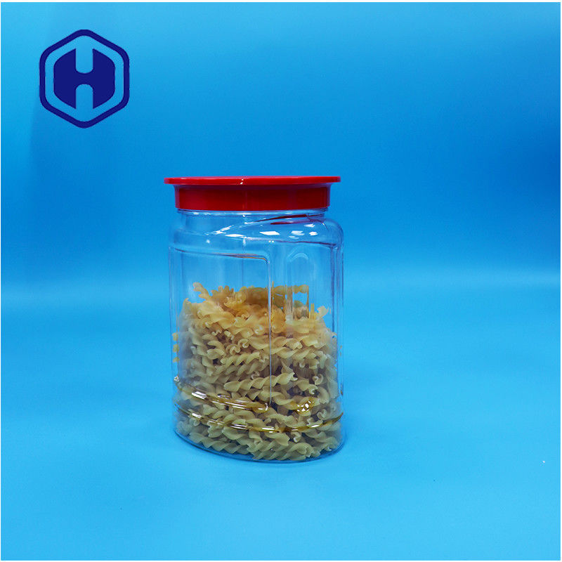 Bentuk oval bening kacang plastik permen kue lada makanan bayi Jar sekrup tutup atas