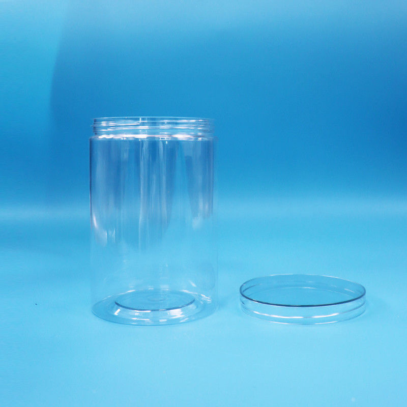 35.5oz Food Grade Food Candy Nuts Clear Cylinder Round PET Plastik Jar Clear Screw Lid
