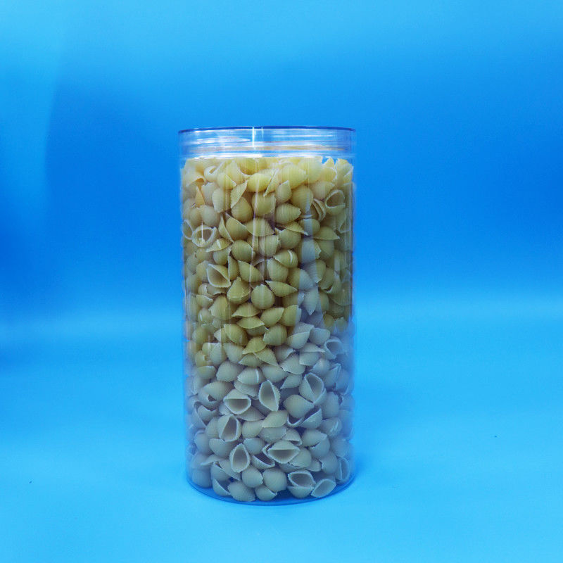 Makanan Kelas Jelas PET Silinder Bulat Plastik Permen Kue Jar Makanan Sekrup Cap Jelas