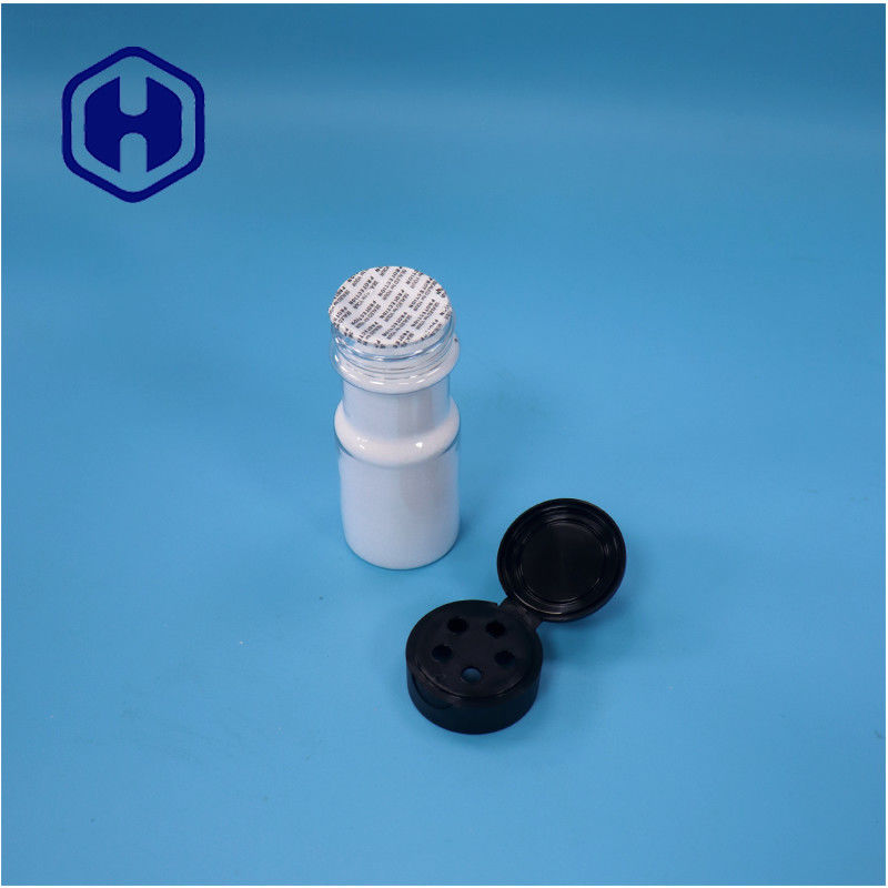 Transparan Plastik Bulat Garam Jagung Tumis Makanan Berkualitas Bumbu Botol Flip Top Cap