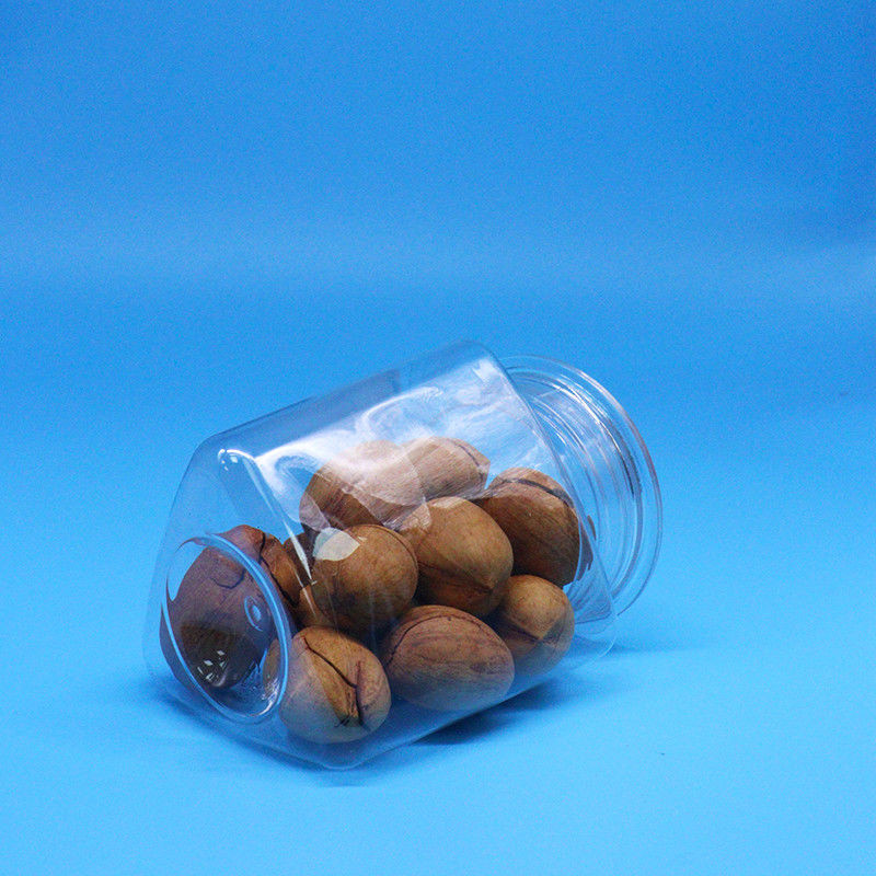 Cookie Food Candy Food Grade Clear Triangle Shape PET Plastic Clear Jar Clear Lid