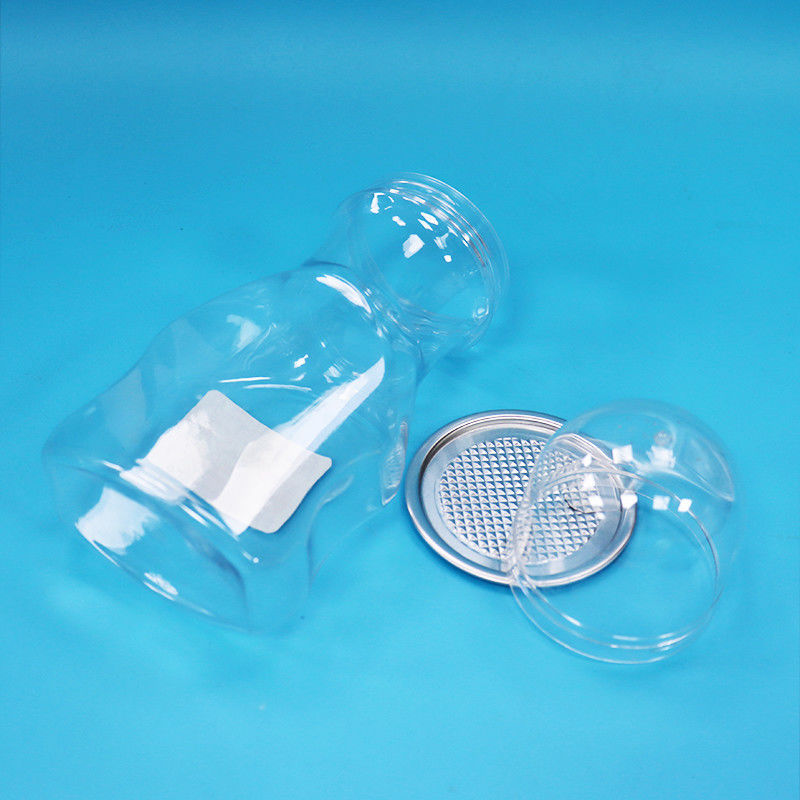 Desain Bentuk Baru Makanan Anak Hard Candy Screw Tutup Jelas Plastik PET Food Grade Jar