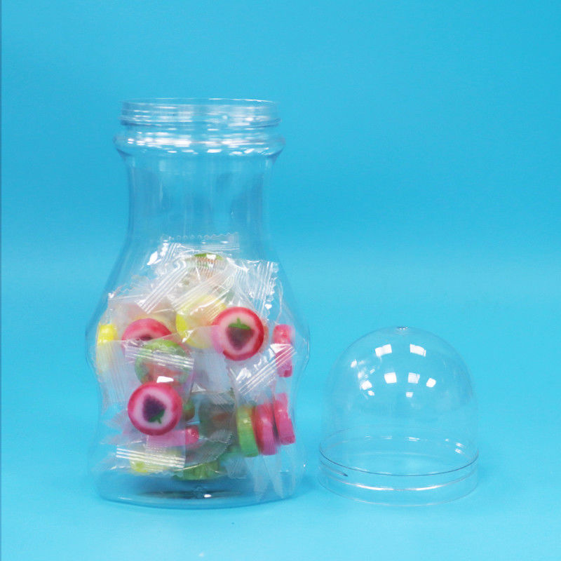 Baby Food Screw Lid Clear Plastic PET Food Grade Jar Desain Baru Untuk Permen Hard