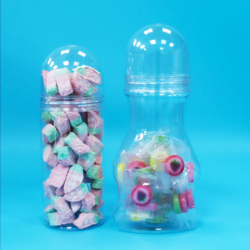 Baby Food Screw Lid Clear Plastic PET Food Grade Jar Desain Baru Untuk Permen Hard