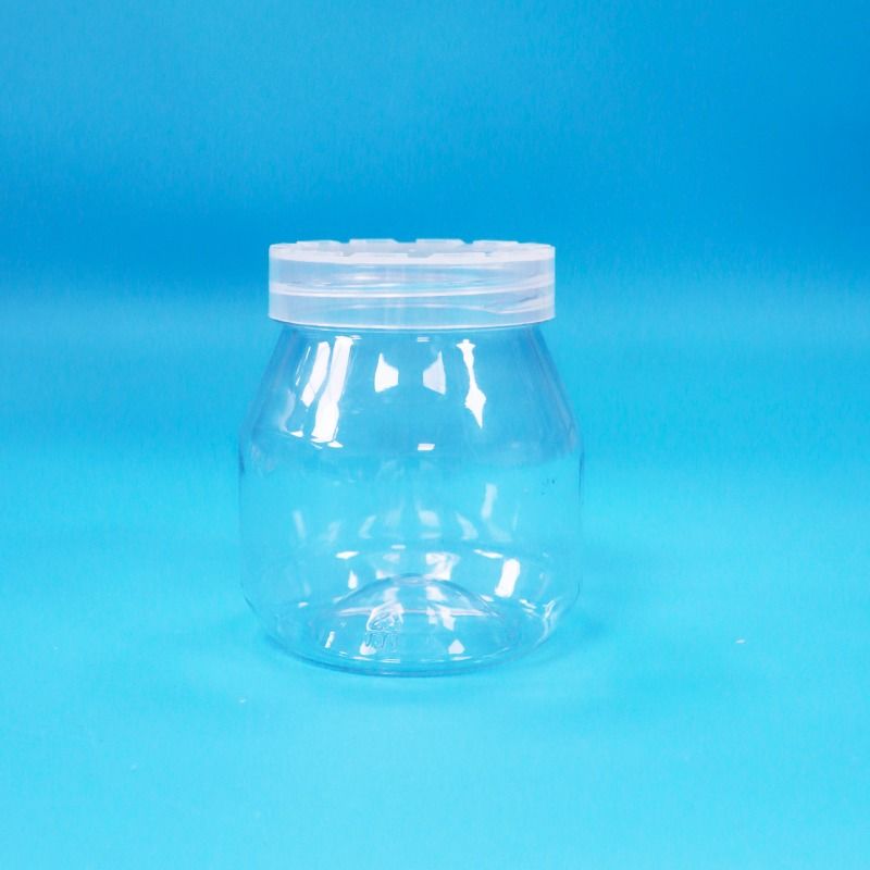 Makanan Kelas Kecil Kosong Permen Keks Jelas PET Plastik Botol Tamper Proof Screw Cap