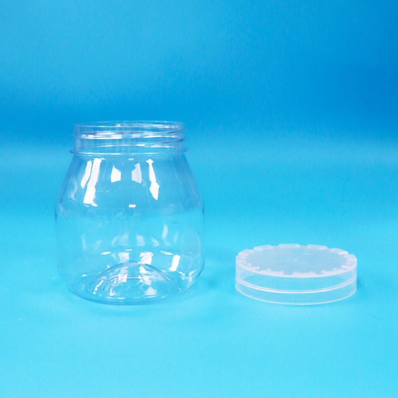 Makanan Kelas Kecil Kosong Permen Keks Jelas PET Plastik Botol Tamper Proof Screw Cap