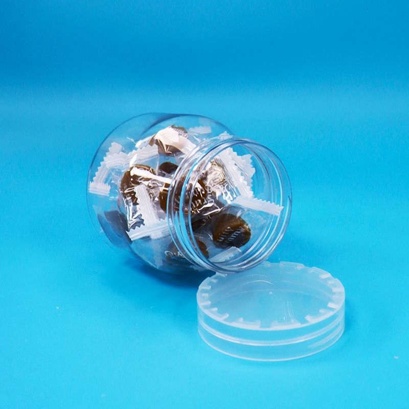 Makanan Kelas Kecil Kosong Permen Keks Jelas PET Plastik Botol Tamper Proof Screw Cap