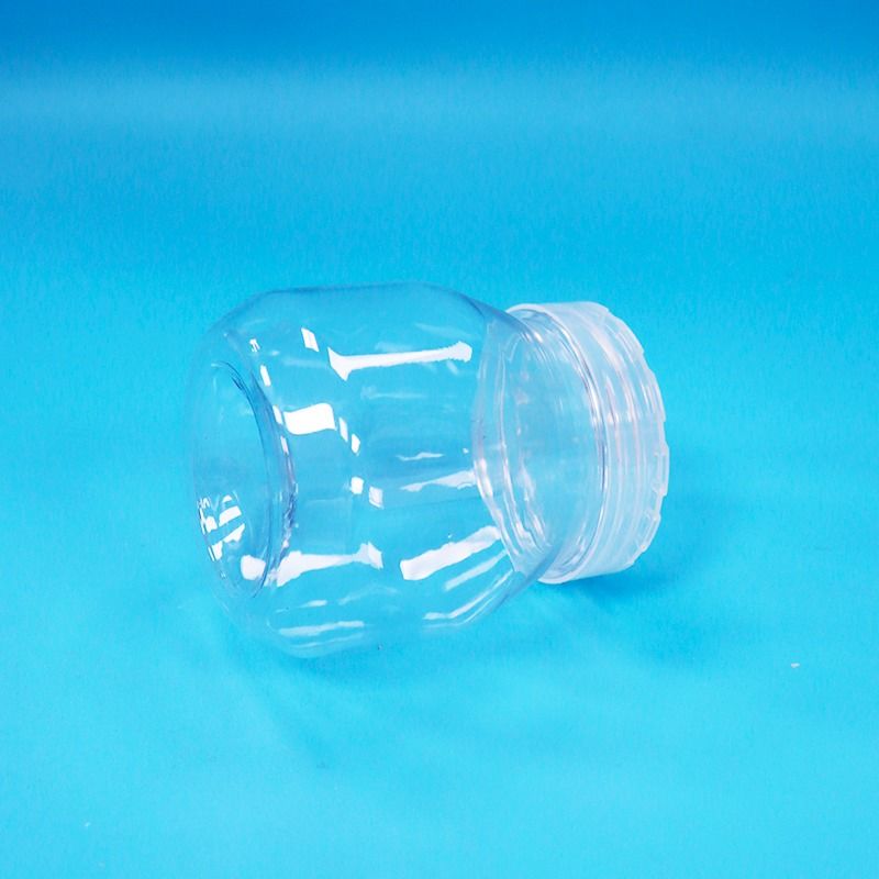 Keks Permen Kosong Kecil Transparent PET Plastik Jar Screw Cap Food Grade Bpa Bebas