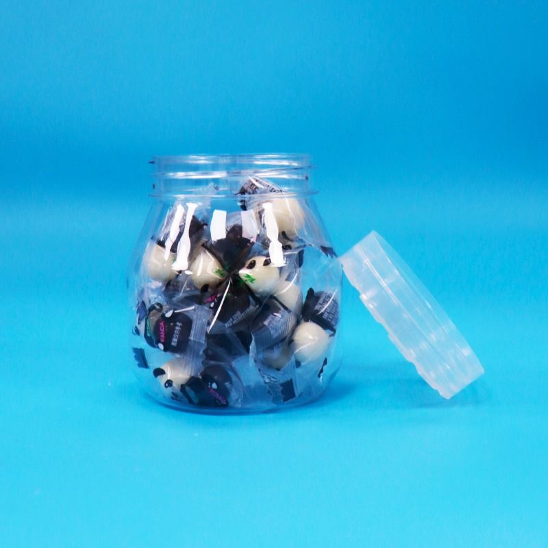 Keks Permen Kosong Kecil Transparent PET Plastik Jar Screw Cap Food Grade Bpa Bebas