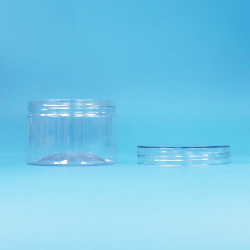 Clear Easy Open Cylinder Plastic PET Jar Screw Lid For Dried Fruit Candy Cookies