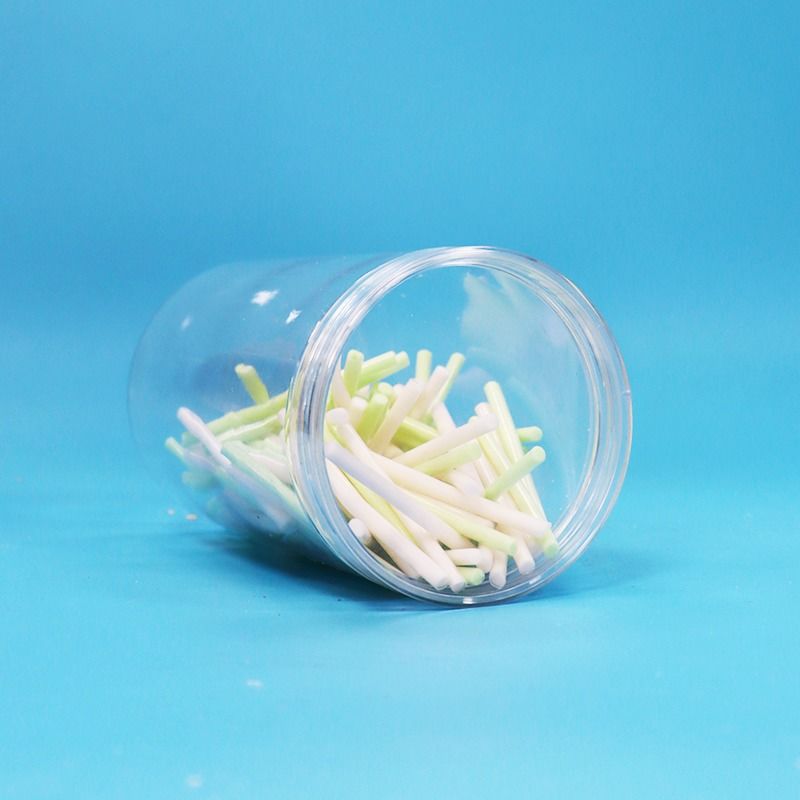 BPA Bebas Clear Screw Cap Transparan Bentuk Bulat PET Plastik Permen Kue Kacang Botol