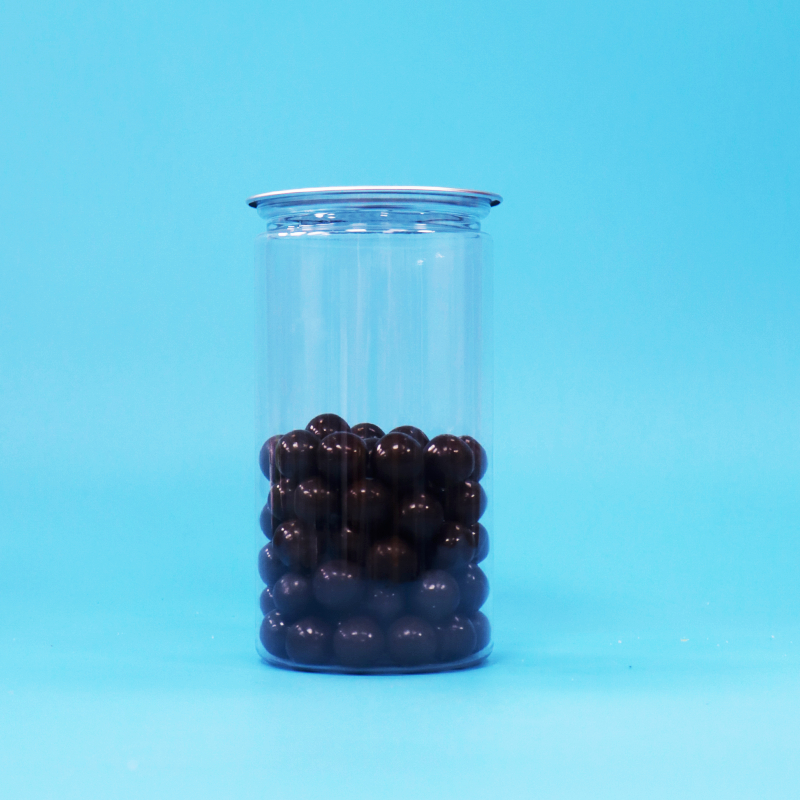 PET Plastik bening mudah terbuka dengan baik penguncian kemasan kaleng untuk makanan kering minuman minuman