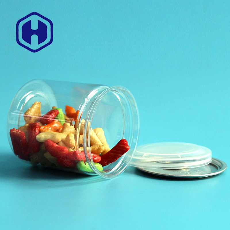 250ml 211 8.5oz Kaleng Plastik Bening Kemasan Dendeng Daging Babi Kering Cerah