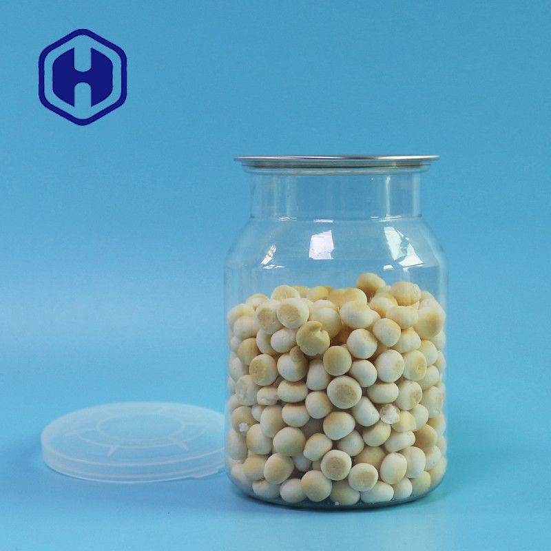 Kustom 510ml Clear PET Can Untuk Kemasan Kacang Mudah Dibuka Dan Dibawa
