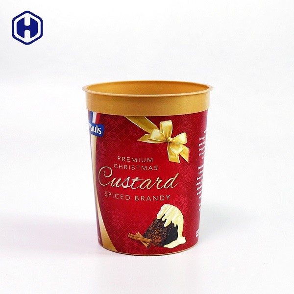 Penggunaan komersial Dekoratif IML Cup Pakai Ice Cream Cup Freezer