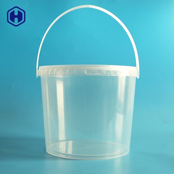 Thermal Formed IML Bucket Clear Thick Wall 3.8L Tersedia Pengisian Panas