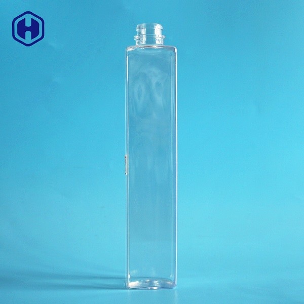 Botol Plastik Kosong Kalengan Persegi Dengan Bukti Kebocoran Tutup Sekrup