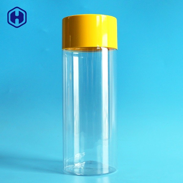 Wadah Biskuit Plastik Silinder Dengan Tutup Sekrup Yang Kokoh Non Tumpahan