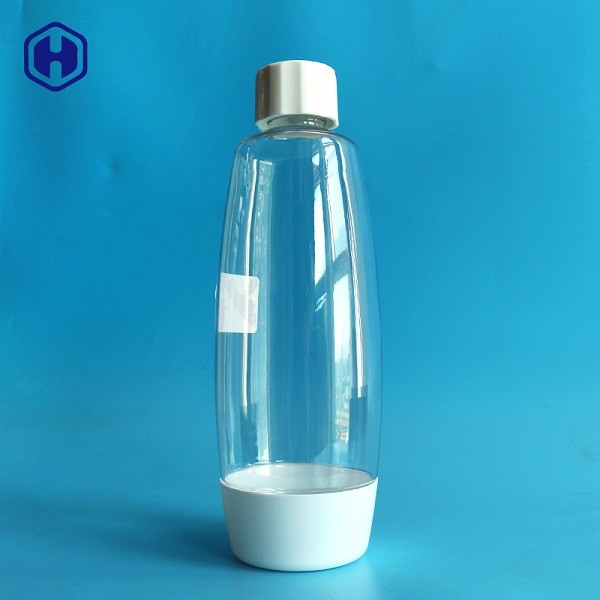 Tutup sekrup Botol Plastik Bening Bening Wadah Plastik Cair Dapat Digunakan Kembali