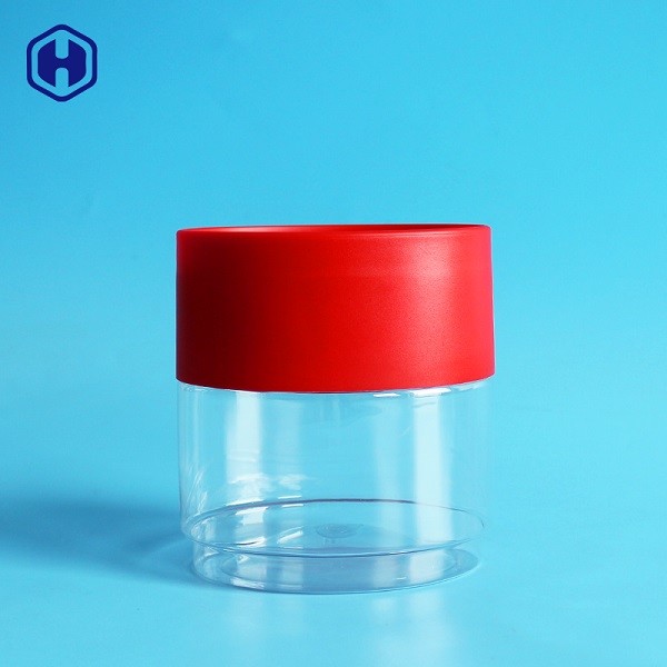 Custom Stackable 396ML 13OZ Clear PET Jar Untuk Permen