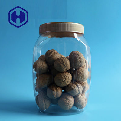 110mm Transparan 2600ml Toples Plastik Besar Lollipop Makanan Hewan Peliharaan Sekrup