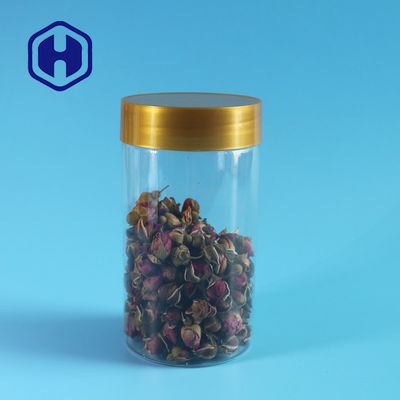 Bulat Lurus 300ml Jar Plastik Kedap Udara Makanan Aman Tinggi 116mm