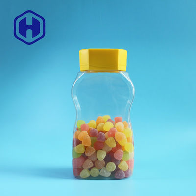 820ml Kemasan Toples Kopi Plastik Unik Yang Jelas Dengan Tutup Sekrup Liner