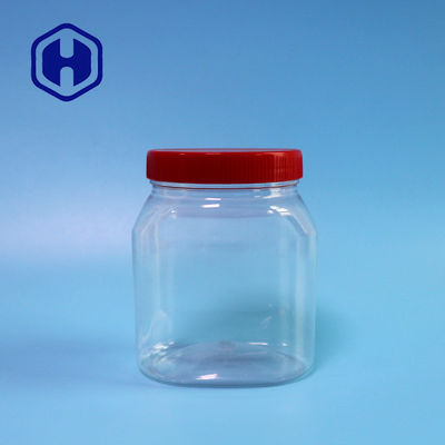 360ml Oval Food Safe PET Jar Kemasan Kacang Mete Penutup Plastik Custom Made