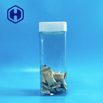 1140ml Stoples Plastik Persegi Screw Top Sweets Bars Food Grade Dengan Liner Leak Proof