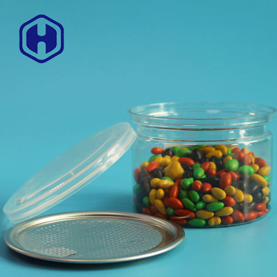 Kucing Anjing Memperlakukan Biskuit Kaleng Plastik Mudah Dibuka Dengan Makanan Hewan Bulat 250ml Tinggi 60mm