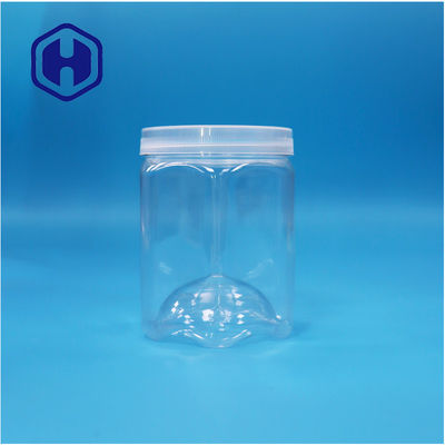Hexagonal Unik Plastik Food Grade Jar Featuring Screw Lid Desain Dan Wavy Bottom
